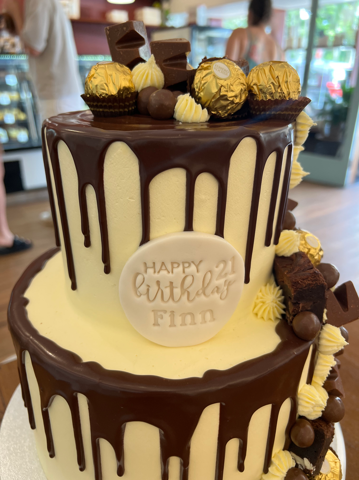 Chocolate loaded double tier cake