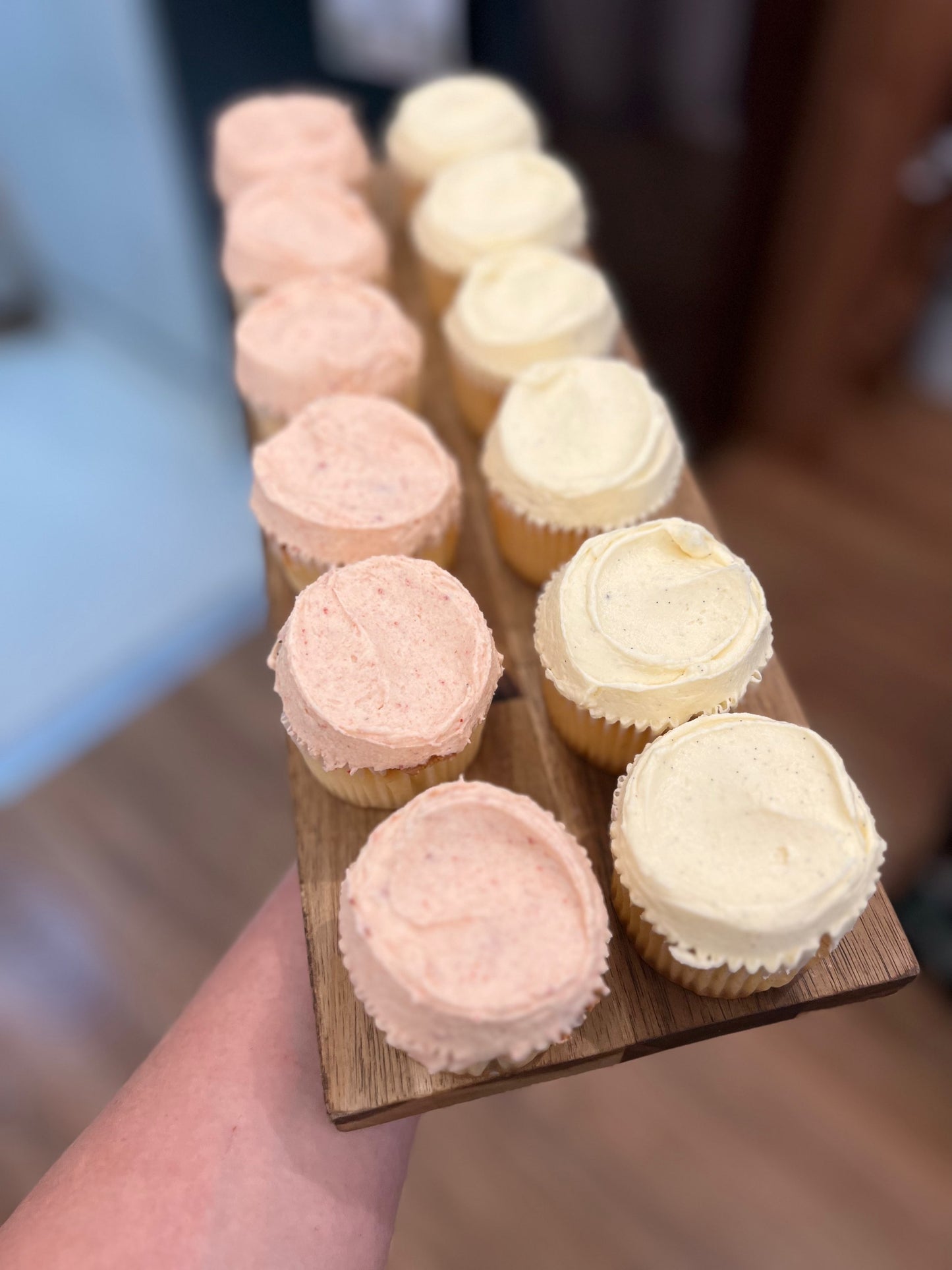 Natural flavoured iced cupcakes