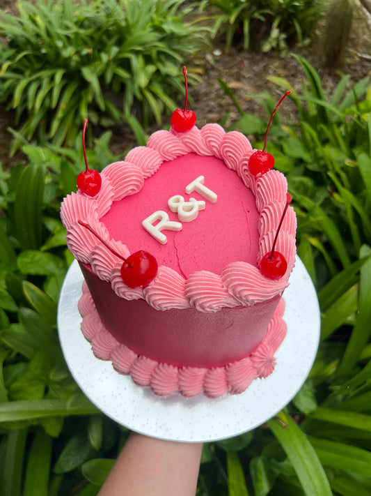 Vintage heart cake