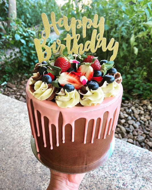 Berry loaded Drip Cake