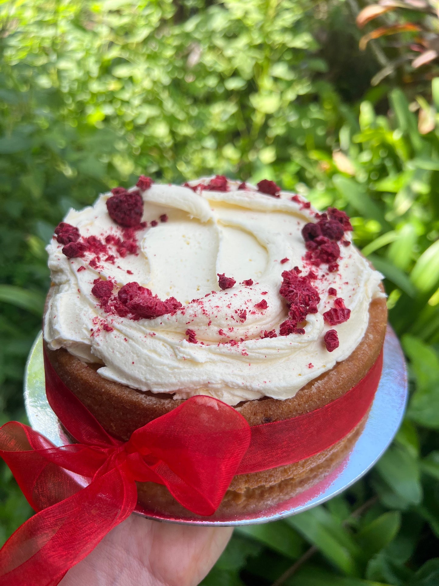 Vanilla Butter Cake with Raspberries