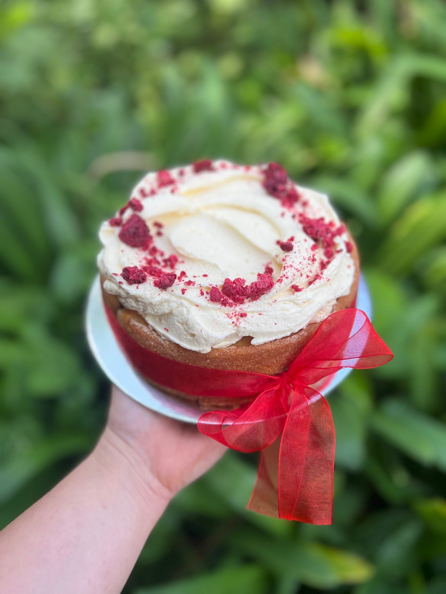 Vanilla Butter Cake with Raspberries