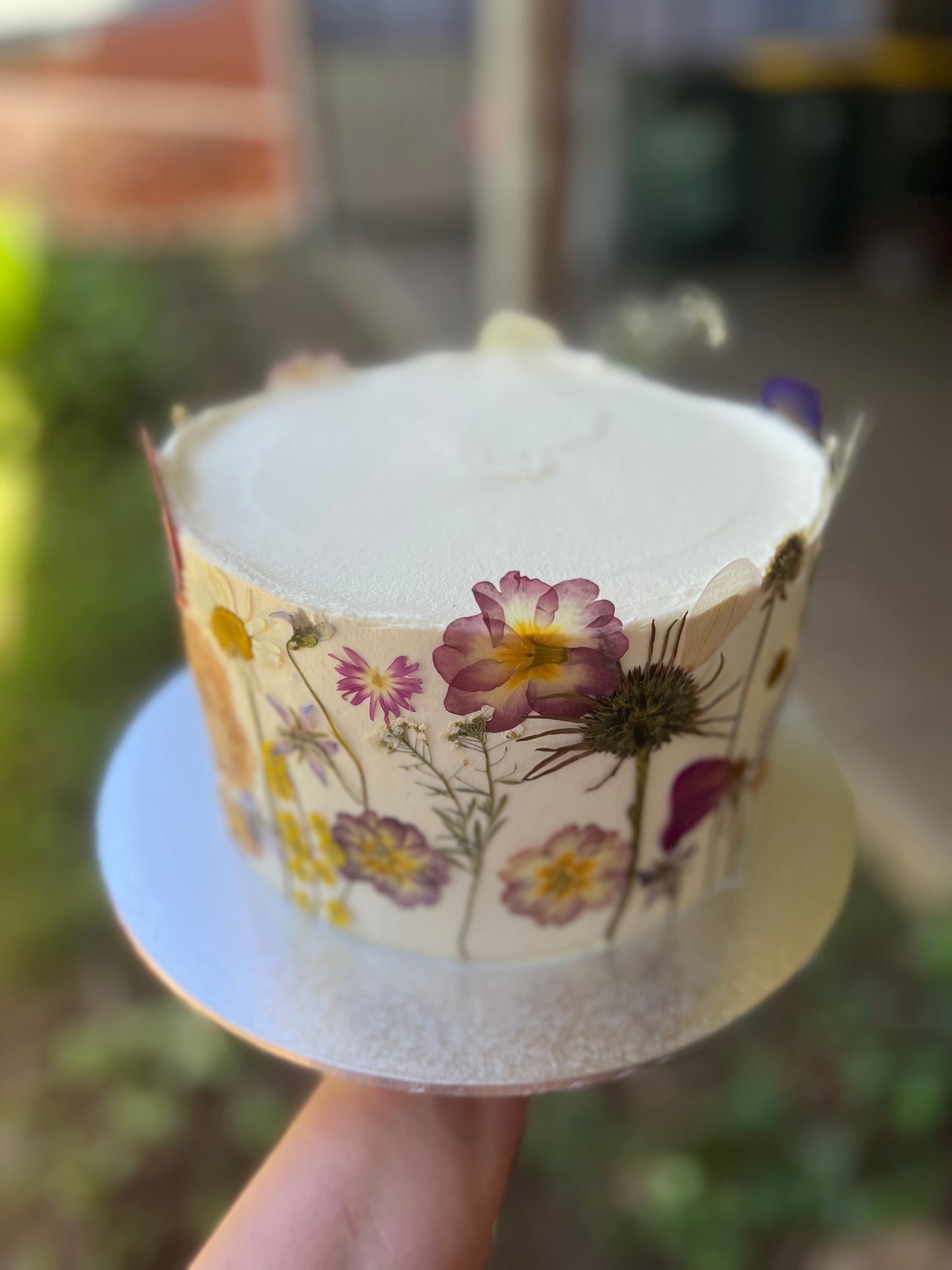 Pressed Flower Cake